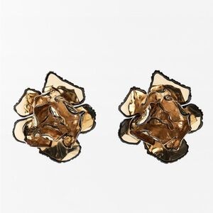 NWT❗️ZARA Enamelled Floral Earrings